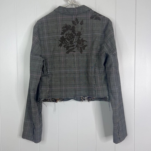 Cooper by Trelisa Chelsea Girl Cropped Deconstructed 1 Button Blazer SZ 10 - Picture 16 of 16